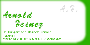 arnold heincz business card